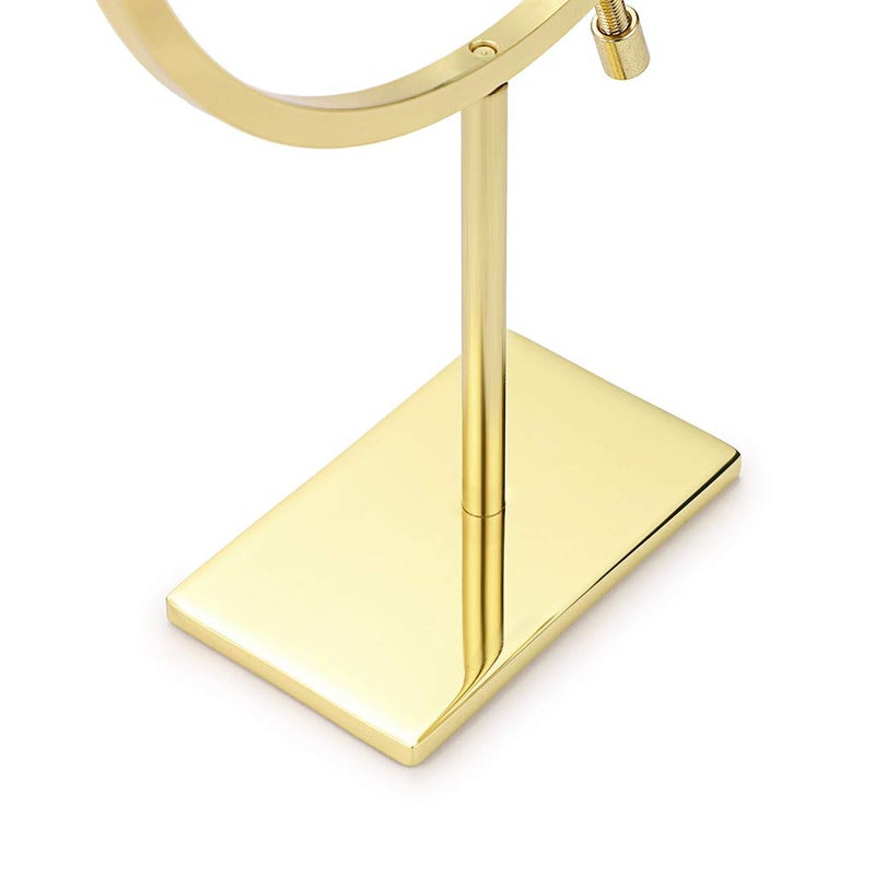 JUXYES Golden Toned Sphere Holder Caliper Stand, Caliper Style Display Stand For Mineral, Ornament, Gem, Shell, Coin, etc (M) - Image 5